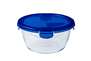 Cook&Go - Round glass storage tin with watertight lid