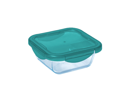 Square glass dish with watertight lid - Cook & Go