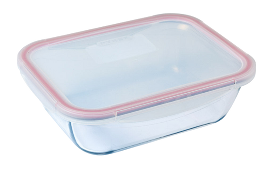 Cook&Go - Caja rectangular de cristal hermética para guardar alimentos