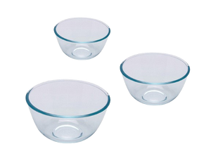 Lot de 3 jattes en verre spécial préparation - Classic