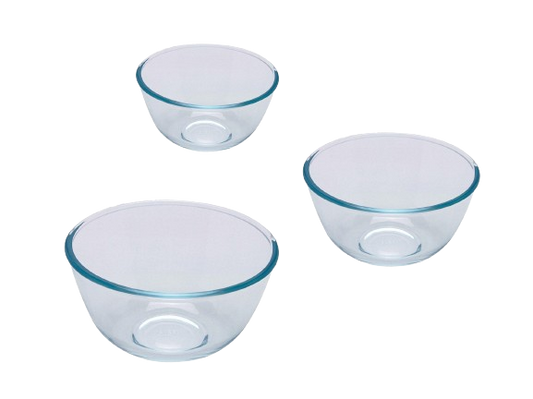 Set of 3 glass preparation bowls - Classic