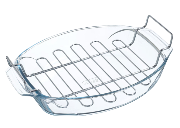 Oval glass baking dish 39x27 cm + baking rack - Irresistible