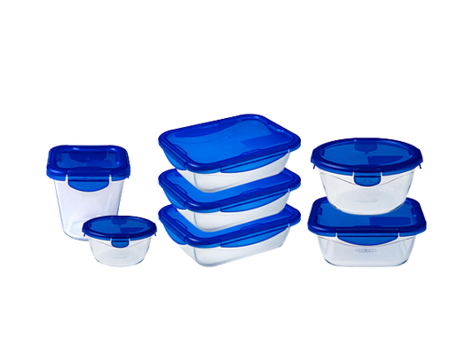 Set essenziale lunch box in vetro  - 7 pezzi Cook & Go