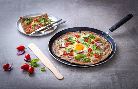 Crêpepfanne 33 cm antihaftbeschichtet für alle Herdarten einschließlich Induktion - Festive+