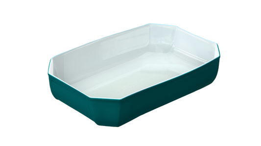  Pyrex® Color's Piatto rettangolare in vetro 33x22 cm