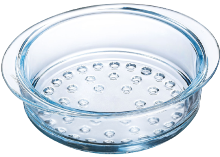 Glass steam basket