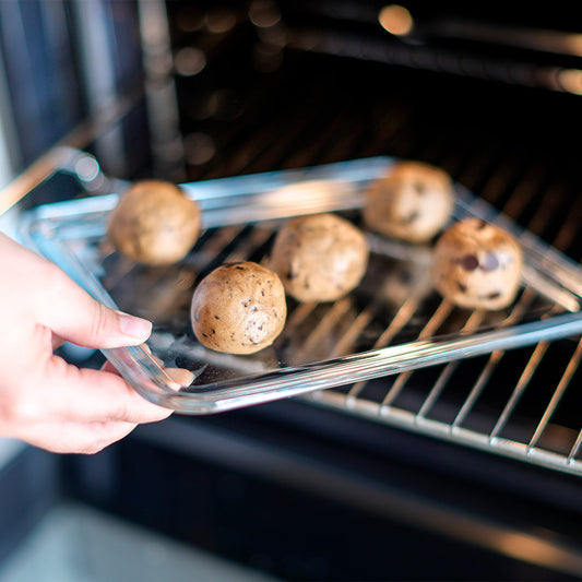 Mini multi-purpose glass baking tray 24 x 19 cm - unit and set