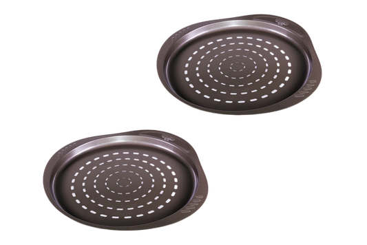 Pizza party - Set of 2 metal pizza dishes - asimetriA