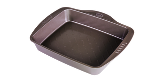 Fuente de metal para horno rectangular de fácil agarre - asimetriA