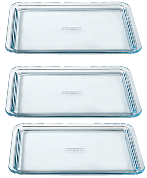 Mini multi-purpose glass baking tray 24 x 19 cm - unit and set