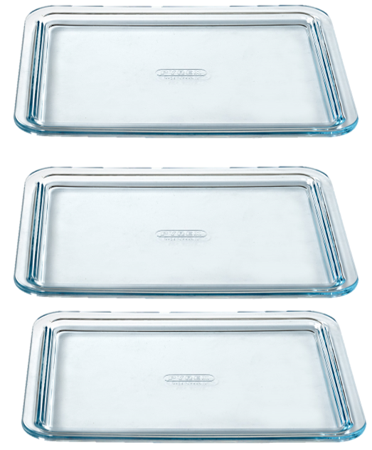 Mini multi-purpose glass baking tray 24 x 19 cm - unit and set