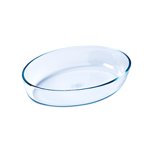 Oval glass baking dish