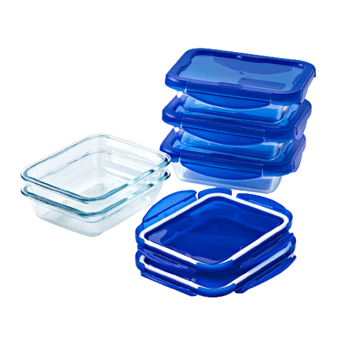 Cook&Go - 5er-Set Lunchboxen mit wasser- und luftdichtem Deckel