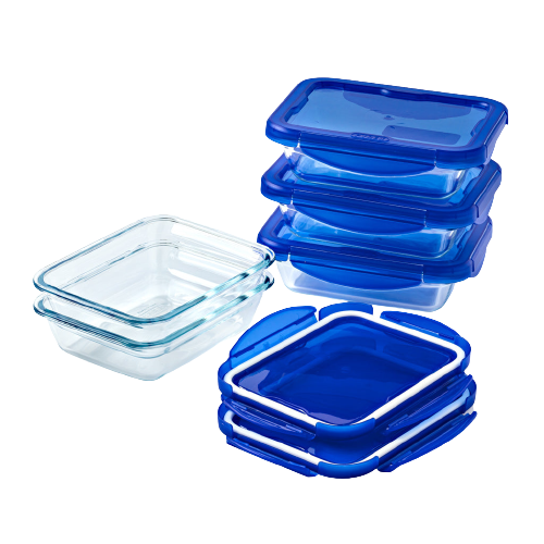 Cook&Go - Pack de 5 fiambreras con tapa hermética