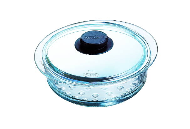 Steam cooking - Steam basket and glass lid set